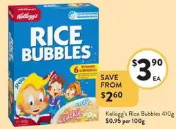 Foodworks Kellogg's Rice Bubbles offer