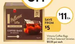 Foodworks Vittoria Coffee Bags offer