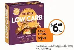 Foodworks Noshu Low Carb Indulgence Bar offer