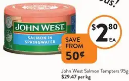 Foodworks John West Salmon Tempters offer
