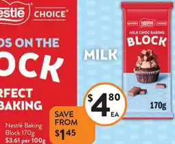 Foodworks Nestlé Baking Block offer