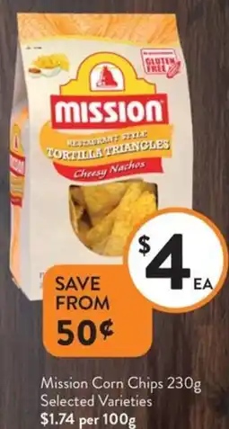 Foodworks Mission Corn Chips offer
