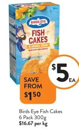 Foodworks Birds Eye Fish Cakes offer