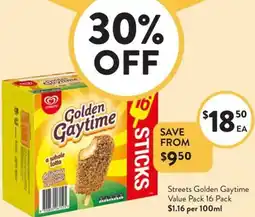 Foodworks Streets Golden Gaytime Value Pack offer