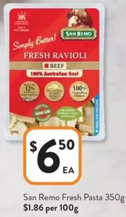 Foodworks San Remo Fresh Pasta offer