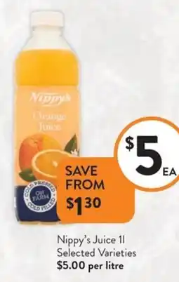 Foodworks Nippy's Juice offer