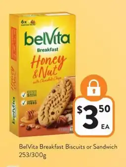 Foodworks BelVita Breakfast Biscuits or Sandwich offer