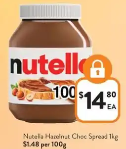 Foodworks Nutella Hazelnut Choc Spread offer