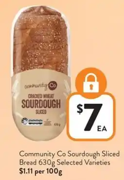 Foodworks Community Co Sourdough Sliced Bread offer