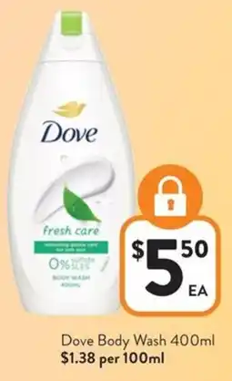 Foodworks Dove Body Wash offer