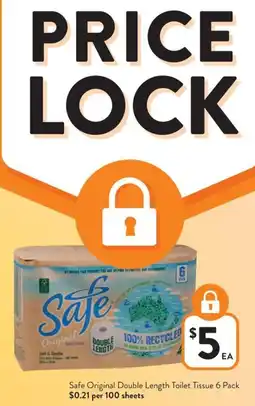Foodworks Safe Original Double Length Toilet Tissue offer
