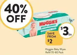 Foodworks Huggies Baby Wipes Refill offer