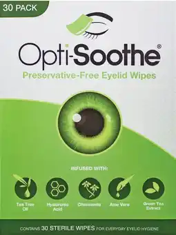 Soul Pattinson Chemist Opti-Soothe Eyelid Wipes 30 Sterile Wipes offer