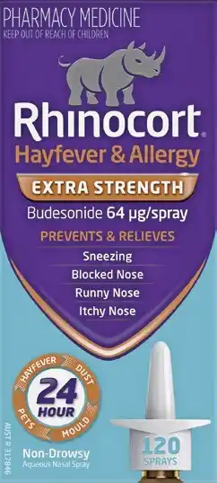 Soul Pattinson Chemist Rhinocort Hayfever & Allergy Extra Strength 120 Sprays offer