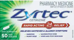 Soul Pattinson Chemist Zyrtec Cetirizine 50 Mini Tablets offer