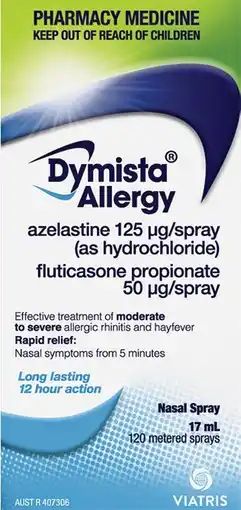 Soul Pattinson Chemist Dymista Allergy Nasal Spray 17mL offer
