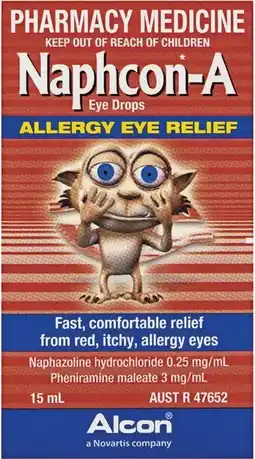 Soul Pattinson Chemist Naphcon-A Eye Drops Allergy Eye Relief 15mL offer