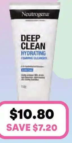 Priceline Neutrogena Deep Clean Hydrating Foaming Cleanser offer