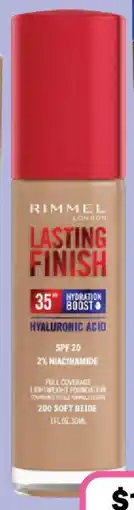 Priceline Rimmel London Lasting Finish 35HR Foundation 200 Soft Beige offer