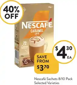 Foodworks Nescafé Sachets offer