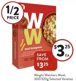 Foodworks Weight Watchers Meals offer