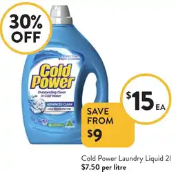 Foodworks Cold Power Laundry Liquid offer