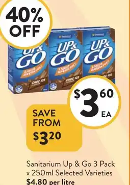 Foodworks Sanitarium Up & Go offer