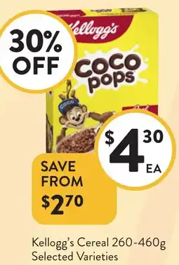 Foodworks Kellogg's Cereal offer