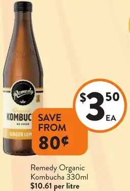 Foodworks Remedy Organic Kombucha offer