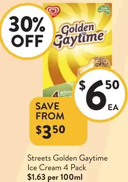 Foodworks Streets Golden Gaytime Ice Cream offer