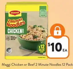 Foodworks Maggi Chicken or Beef 2 Minute Noodles offer
