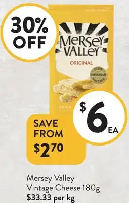 Foodworks Mersey Valley Vintage Cheese offer