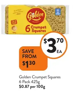 Foodworks Golden Crumpet Squares offer