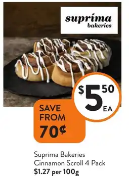 Foodworks Suprima Bakeries Cinnamon Scroll offer