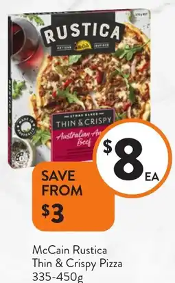 Foodworks McCain Rustica Thin & Crispy Pizza offer