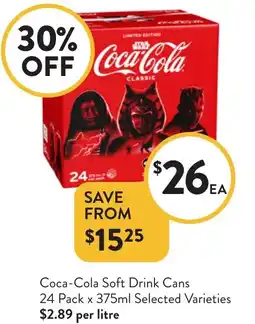 Foodworks Coca-Cola Soft Drink Cans offer