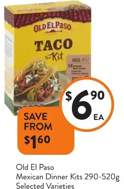 Foodworks Old El Paso Mexican Dinner Kits offer