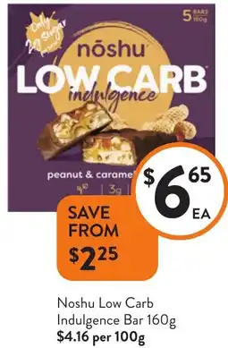 Foodworks Noshu Low Carb Indulgence Bar offer