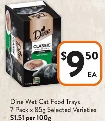 Foodworks Dine Wet Cat Food Trays offer