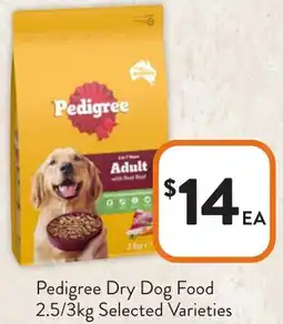 Foodworks Pedigree Dry Dog Food offer