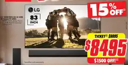 The Good Guys LG 83" OLED EVO G5 AI UHD 4K Smart TV 2025 offer