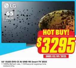 The Good Guys LG 65" OLED EVO C5 AI UHD 4K Smart TV 2025 offer