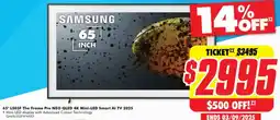The Good Guys SAMSUNG 65" LS03F The Frame Pro NEO QLED 4K Mini-LED Smart Al TV 2025 offer