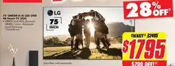 The Good Guys LG 75" QNED81A AI LED UHD 4K Smart TV 2025 offer