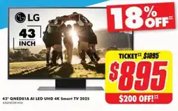 The Good Guys LG 43* QNED81A AI LED UHD 4K Smart TV 2025 offer