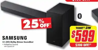 The Good Guys SAMSUNG 3.1.2Ch Dolby Atmos Soundbar offer