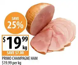 Supabarn Primo champagne ham offer