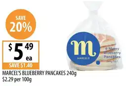 Supabarn Marcel's blueberry pancakes offer