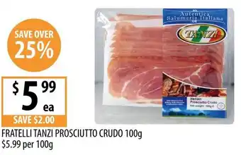 Supabarn Fratelli tanzi prosciutto crudo offer