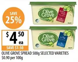 Supabarn OLIVE GROVE SPREAD 500g offer